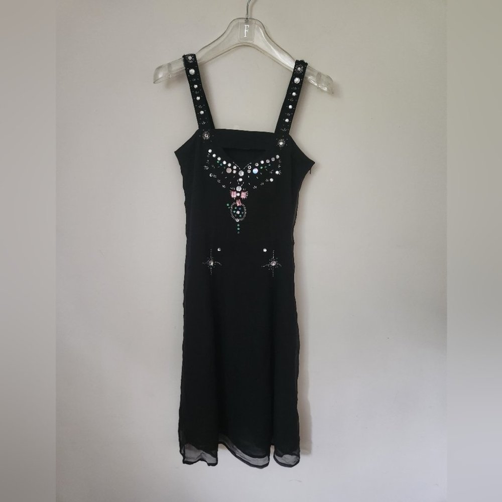 Moschino Black Embellished Dress